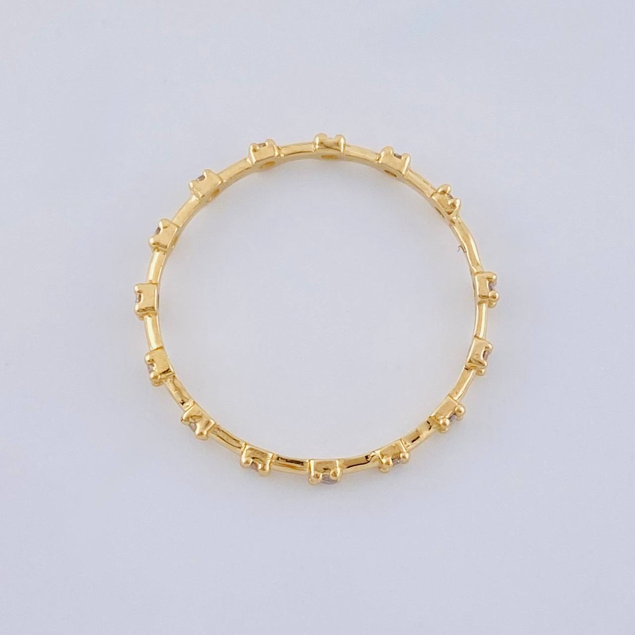 Anillo Linea Destellos 0.9 g / T7 Oro Amarillo 18K