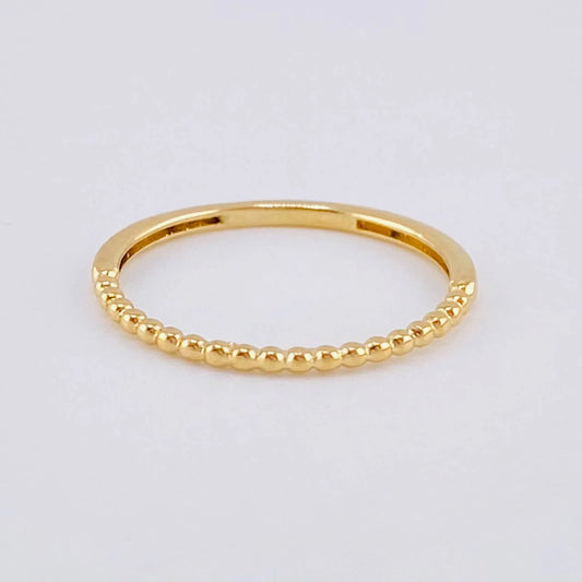 Anillo Burbujas Parciales 1.2 g / T6 1/2 Oro Amarillo 18K