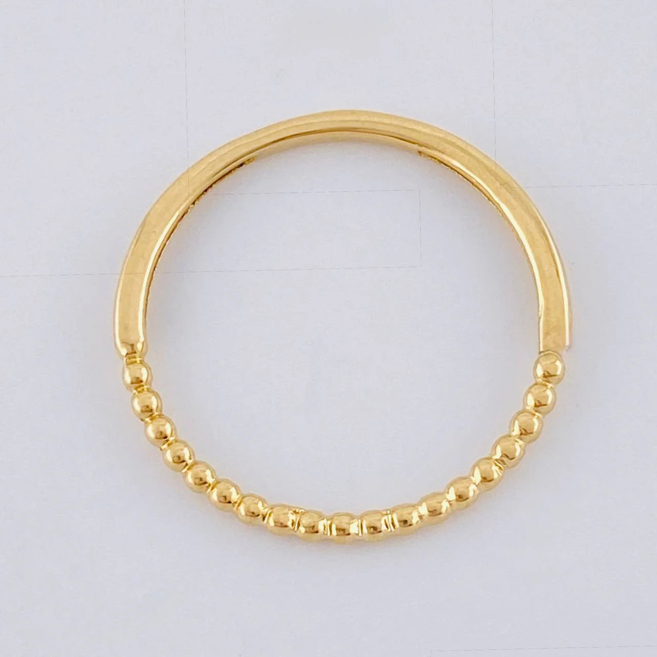 Anillo Burbujas Parciales 1.2 g / T6 1/2 Oro Amarillo 18K