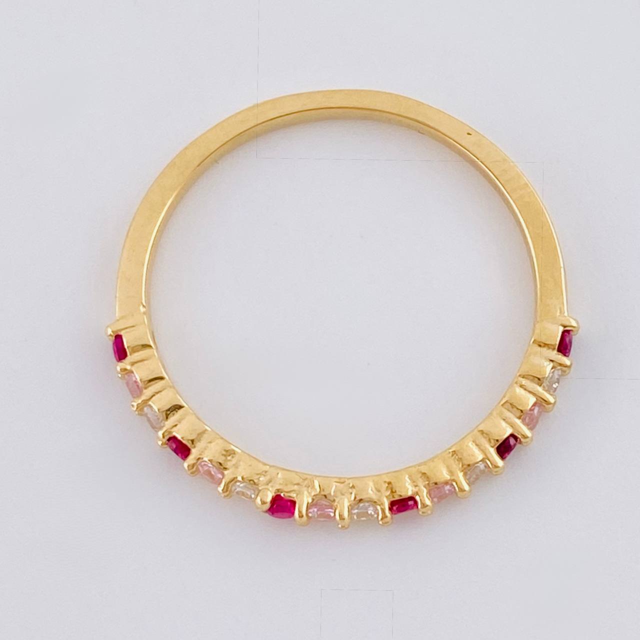 Anillo Churumbela Intercalado 1.7 g / T7 1/4 Oro Amarillo 18K
