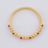Anillo Churumbela Intercalado 1.6 g / T6 1/4 Oro Amarillo 18K