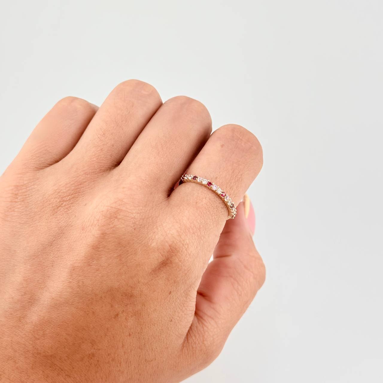 Anillo Churumbela Intercalado 1.7 g / T7 1/4 Oro Amarillo 18K