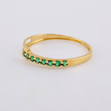 Anillo Carril Hueco 1.05 g / T7 1/2 Oro Amarillo 18K