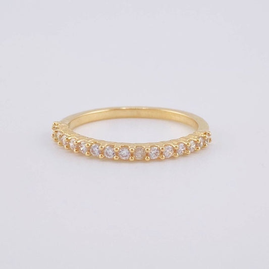 Anillo Churumbela Carril Tupido 1.7 g / T5 3/4 Oro Amarillo 18K