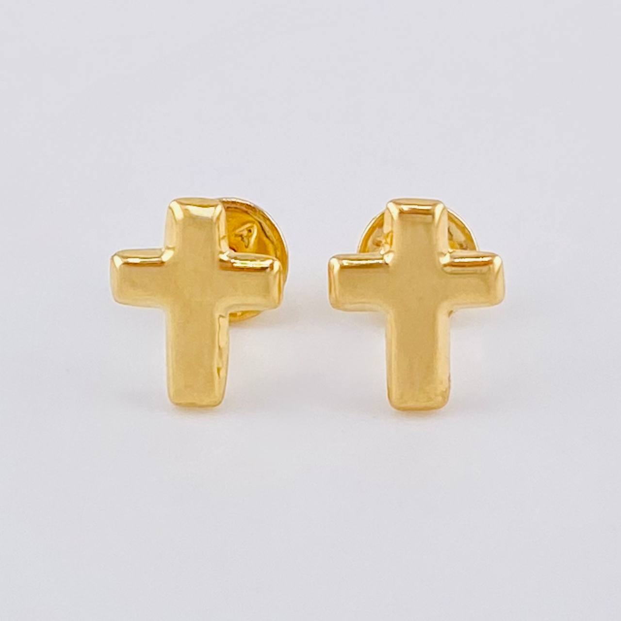 Topos Cruz Lisa 0.65 g / 9 mm Oro Amarillo 18K