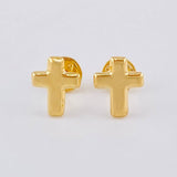 Topos Cruz Lisa 0.65 g / 9 mm Oro Amarillo 18K