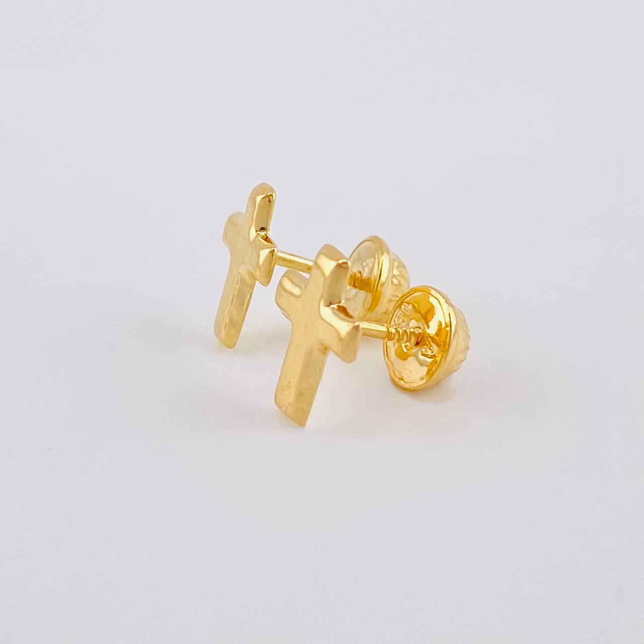 Topos Cruz Lisa 0.6 g / 9 mm Oro Amarillo 18K
