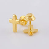 Topos Cruz Lisa 0.65 g / 9 mm Oro Amarillo 18K