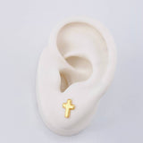 Topos Cruz Lisa 0.6 g / 9 mm Oro Amarillo 18K