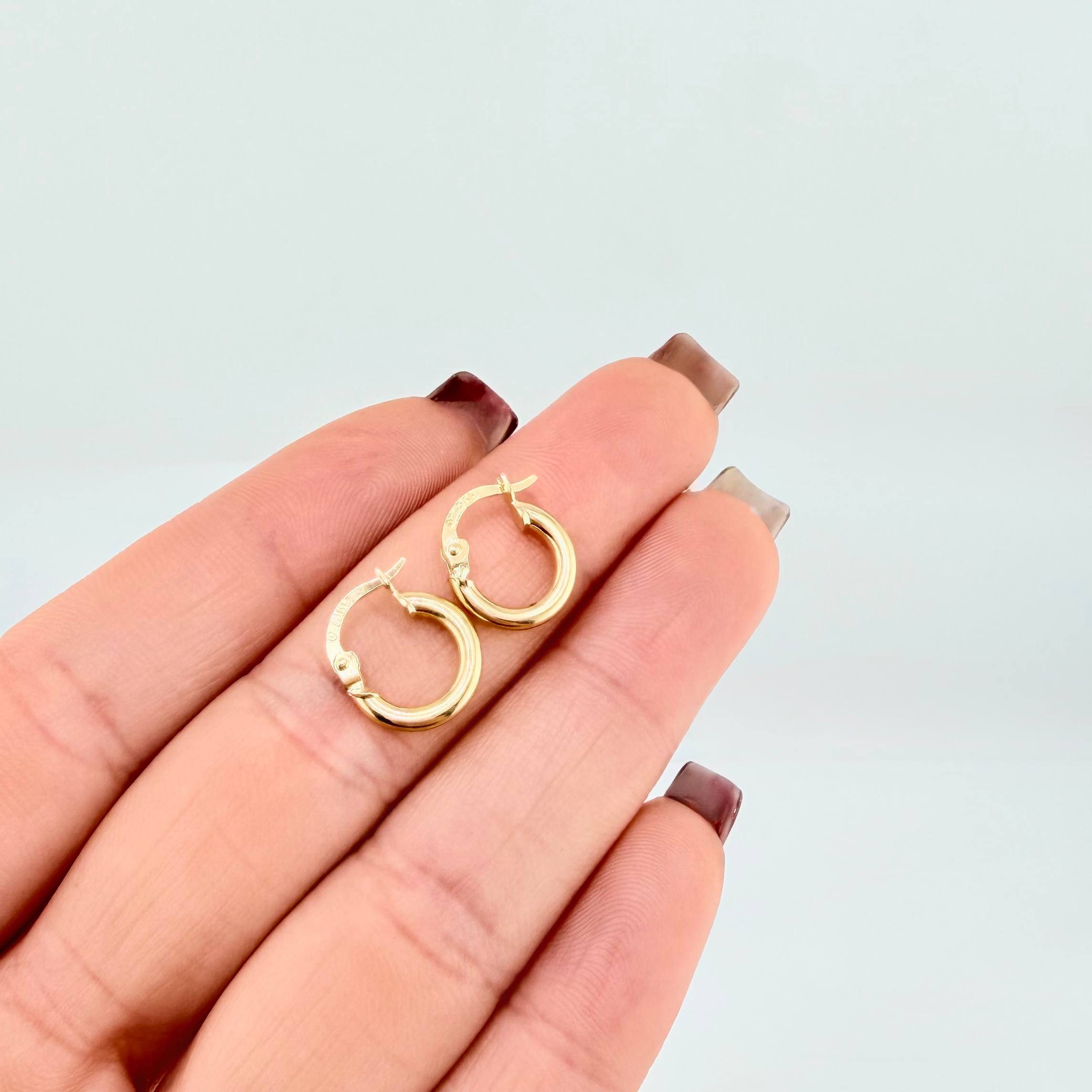 Candongas Diani 0.95gr / 1.3cm / Oro Amarillo 18K