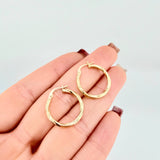 Candongas Eve Delgadas 1.05gr / 2.3cm / Oro Amarillo 18K *