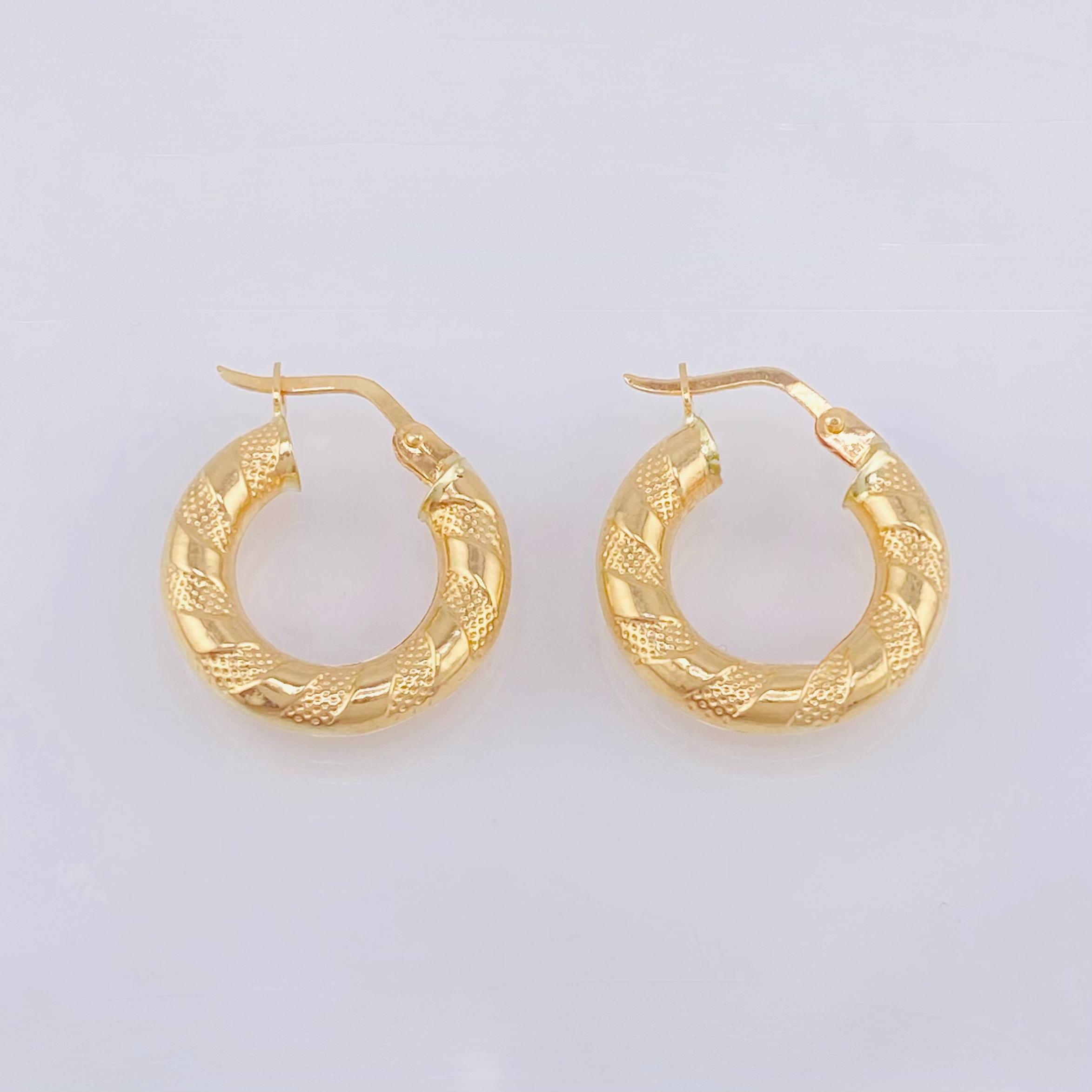 Candongas Noel 2.1gr / 2cm / Oro Amarillo 18K