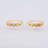 Candongas Trio Bolas 0.9g / 1.3cm Tres Oros 18K