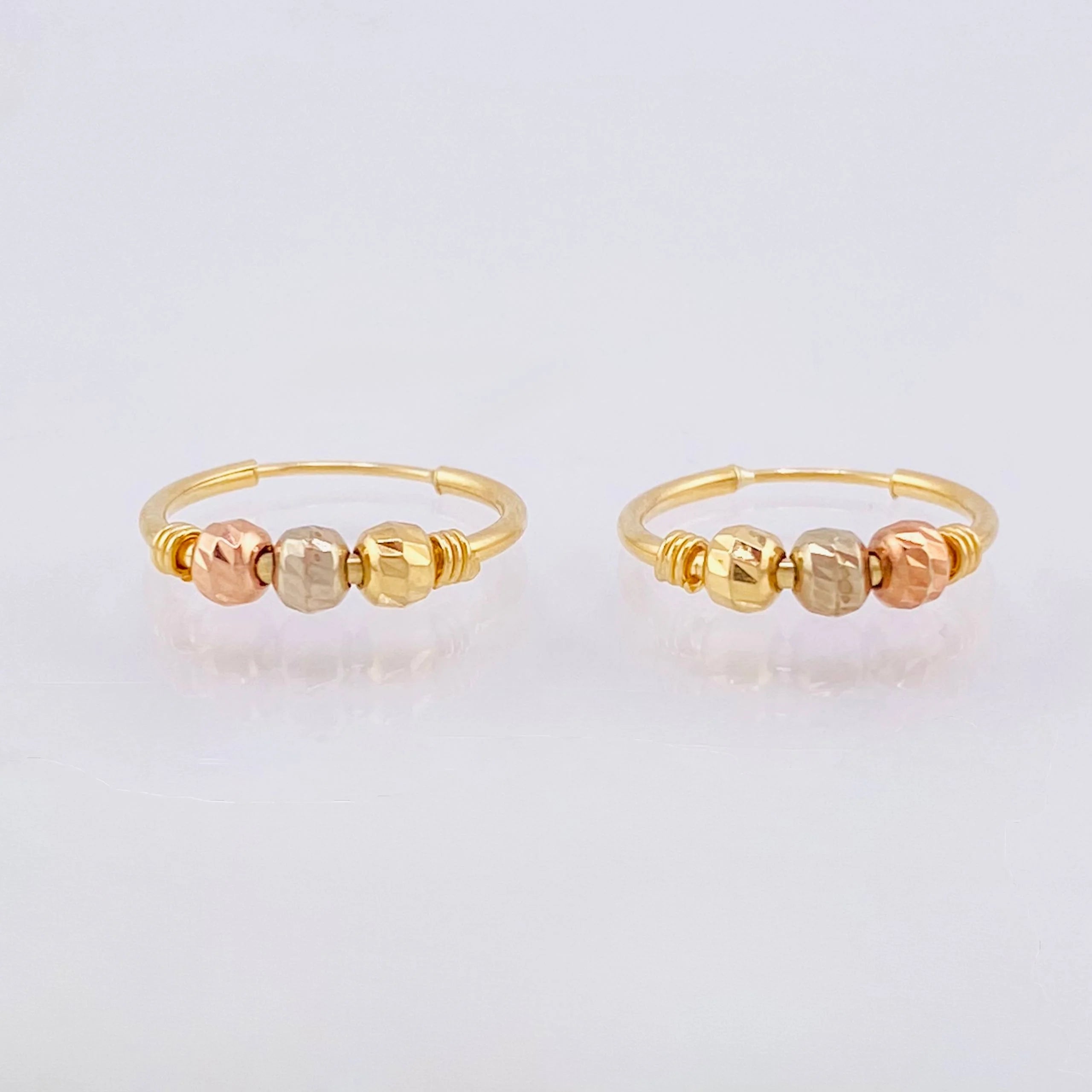 Candongas Trio 1g / 1.5cm Tres Oros 18K