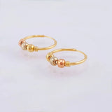 Candongas Trio 0.95g / 1.2cm Tres Oros 18K