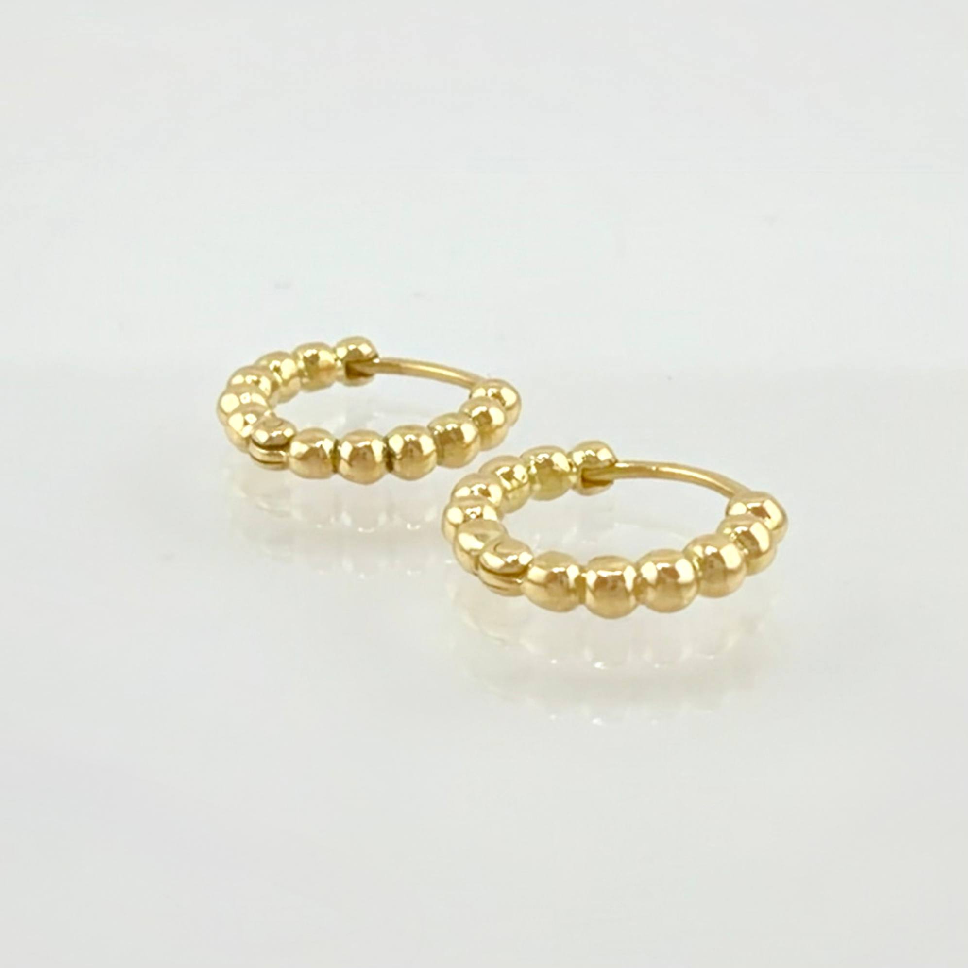 Candongas Aro Bolas 1.85gr / 1.1cm / Oro Amarillo 18K *