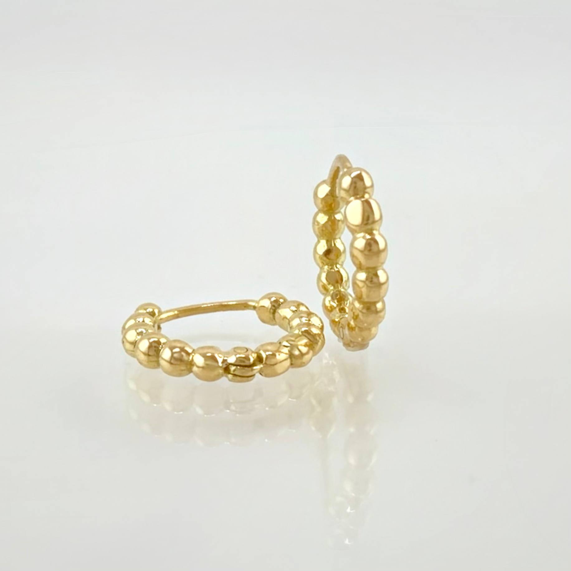 Candongas Aro Bolas 1.85gr / 1.1cm / Oro Amarillo 18K *