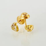 Topos Corazón Tupido 0.9gr / 4.9mm Oro Amarillo 18K