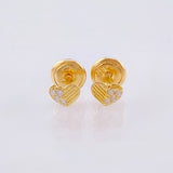 Topos Corazón Medio Destello 0.6gr / 3.9mm Oro Amarillo 18K ©
