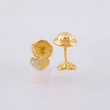 Topos Corazón Medio Destello 0.6gr / 3.9mm Oro Amarillo 18K ©
