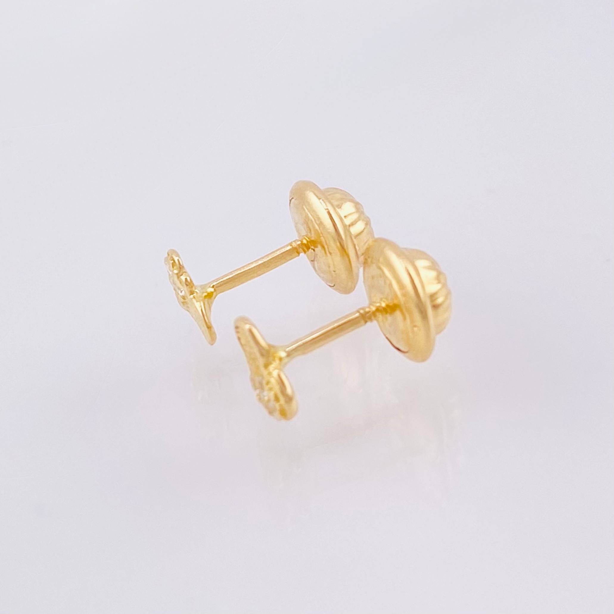 Topos Corazón Medio Destello 0.6gr / 3.9mm Oro Amarillo 18K ©