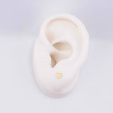 Topos Corazón Medio Destello 0.6gr / 3.9mm Oro Amarillo 18K ©