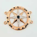 Herraje Estrella Cardinal 7.85gr / 3.7cm / Dos Oros Blanco Rosa 18K