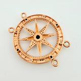 Herraje Estrella Cardinal 7.85gr / 3.7cm / Dos Oros Blanco Rosa 18K