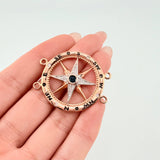 Herraje Estrella Cardinal 7.85gr / 3.7cm / Dos Oros Blanco Rosa 18K
