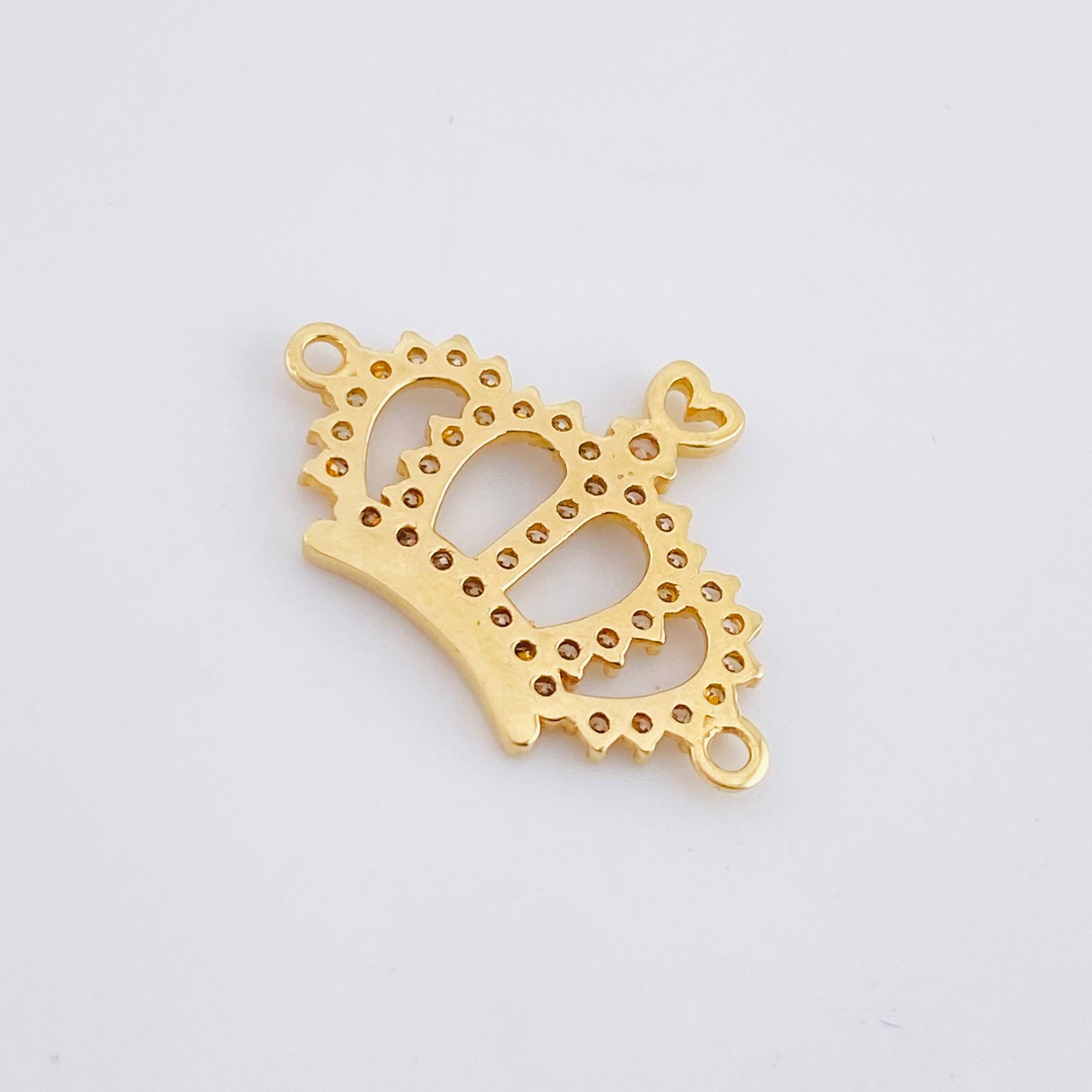 Herraje Corona Realeza Imperial 2gr / 2.5cm / Oro Amarillo 18K