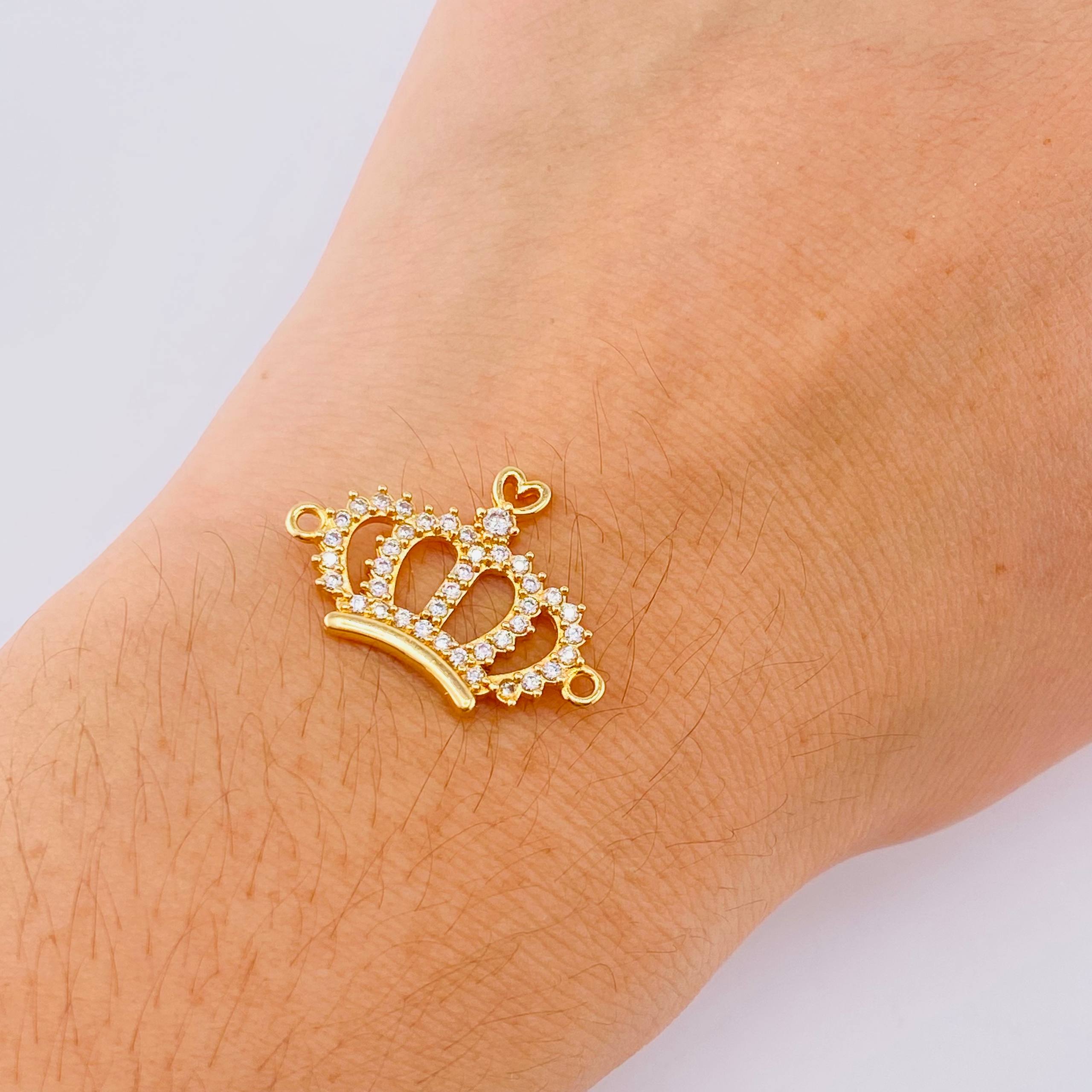 Herraje Corona Realeza Imperial 2gr / 2.5cm / Oro Amarillo 18K