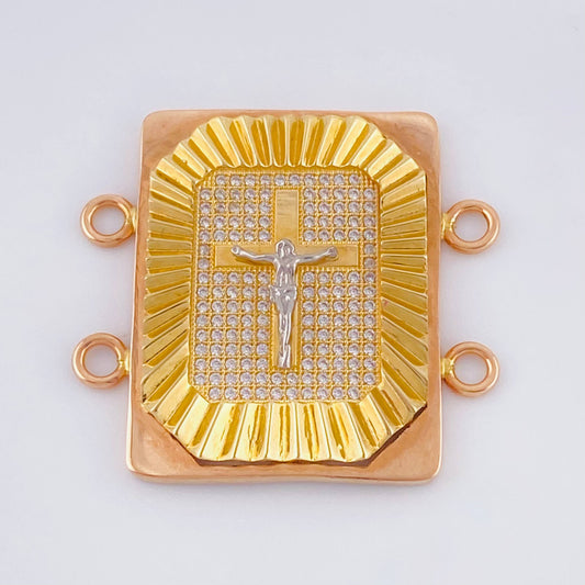 Herraje Marco de Jesus Octagonal 9.4gr / 3.4cm / Tres Oros 18K
