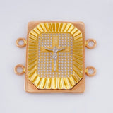 Herraje Marco de Jesus Octagonal 9.4gr / 3.4cm / Tres Oros 18K