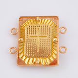 Herraje Marco de Jesus Octagonal 9.4gr / 3.4cm / Tres Oros 18K
