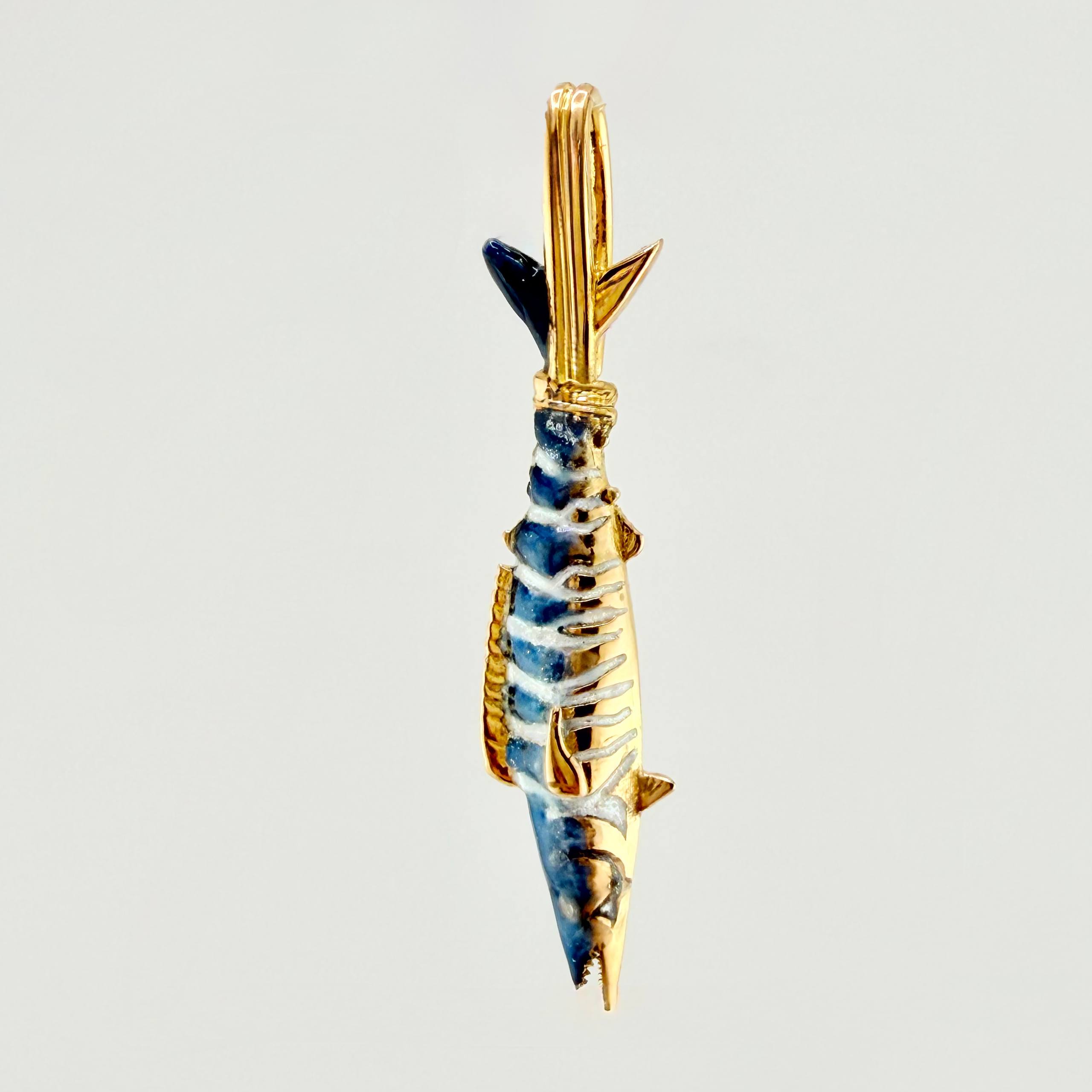 Dije Pez Barra Cuda 11.7gr / 4.8cm / Oro Amarillo 18K