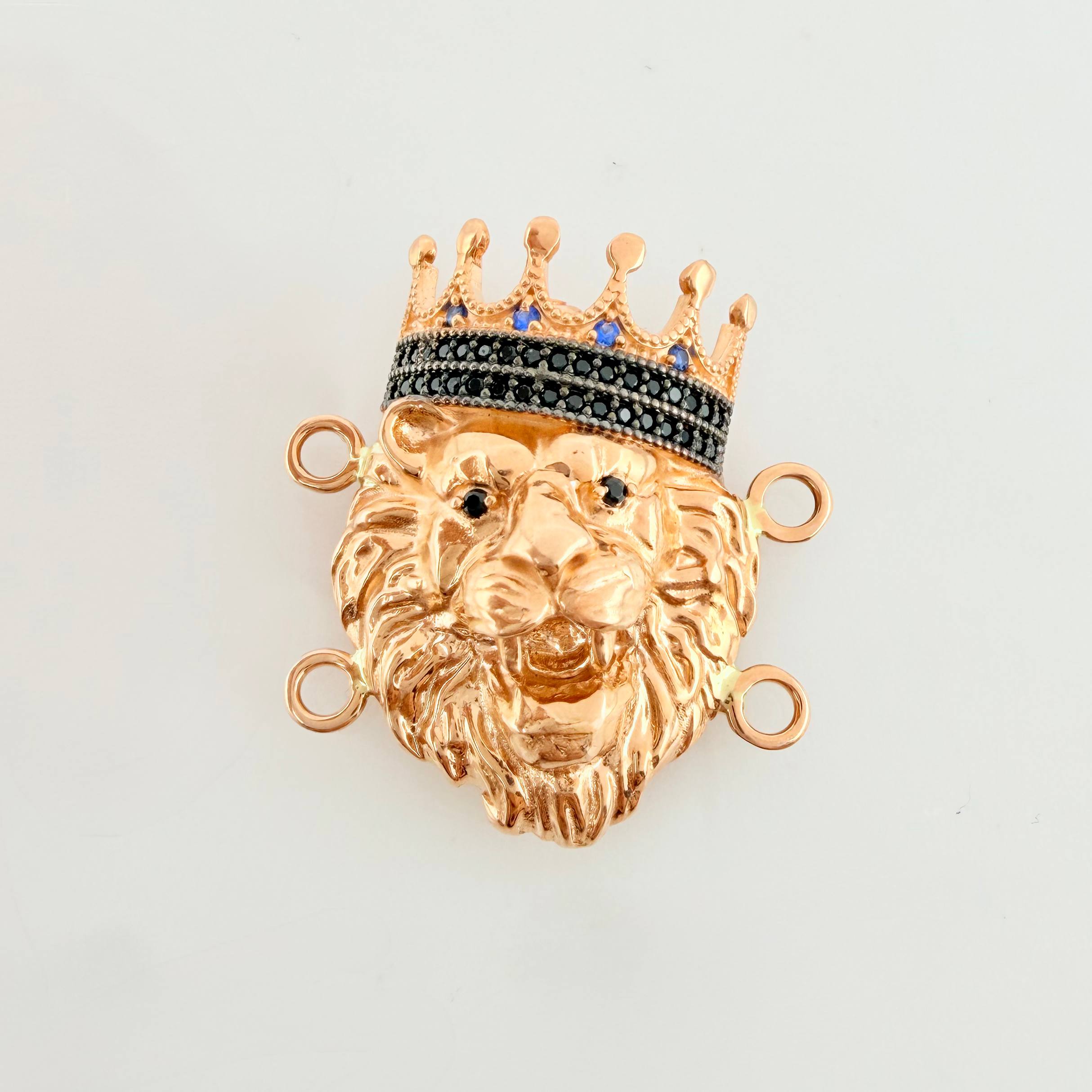 Herraje Leon Corona 8.3gr / 2.5cm / Oro Rosa 18K