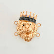 Herraje Leon Corona 8.3gr / 2.5cm / Oro Rosa 18K