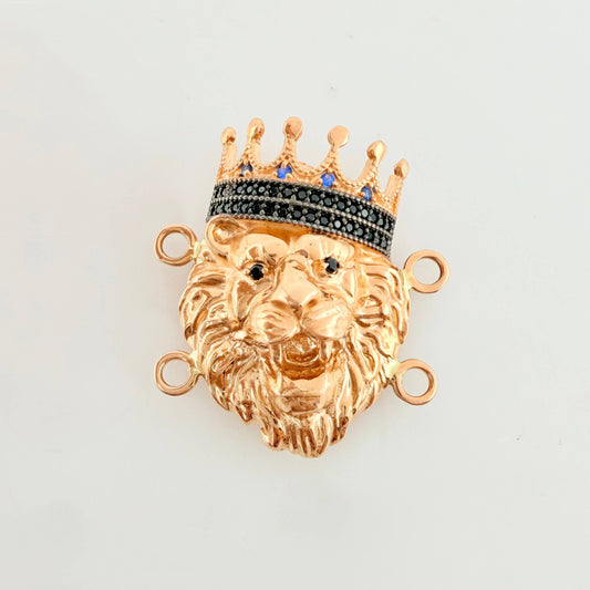 Herraje Leon Corona 8.3gr / 2.5cm / Oro Rosa 18K