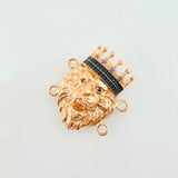 Herraje Leon Corona 8.3gr / 2.5cm / Oro Rosa 18K