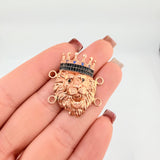 Herraje Leon Corona 8.3gr / 2.5cm / Oro Rosa 18K