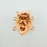 Herraje Leon Corona 8.45gr / 2.6cm / Dos Oros Blanco Rosa 18K