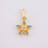 Dije Flor Geranio 0.5gr / 1.5cm / Oro Amarillo 18K *