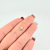 Dije Flor Geranio 0.5gr / 1.5cm / Oro Amarillo 18K *