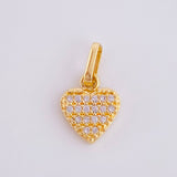 Dije Corazon Tupido 0.95gr / 1.5cm / Oro Amarillo 18K *