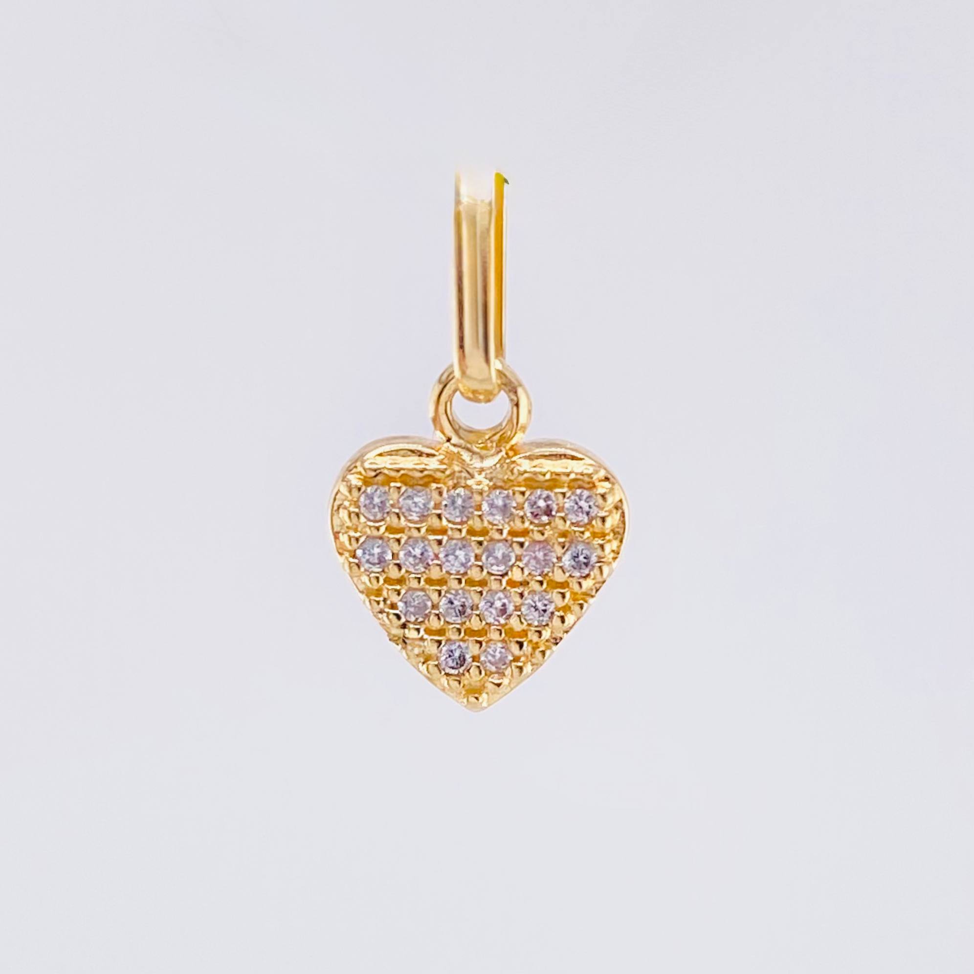 Dije Corazon Tupido 0.95gr / 1.5cm / Oro Amarillo 18K *