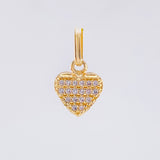 Dije Corazon Tupido 0.95gr / 1.5cm / Oro Amarillo 18K *