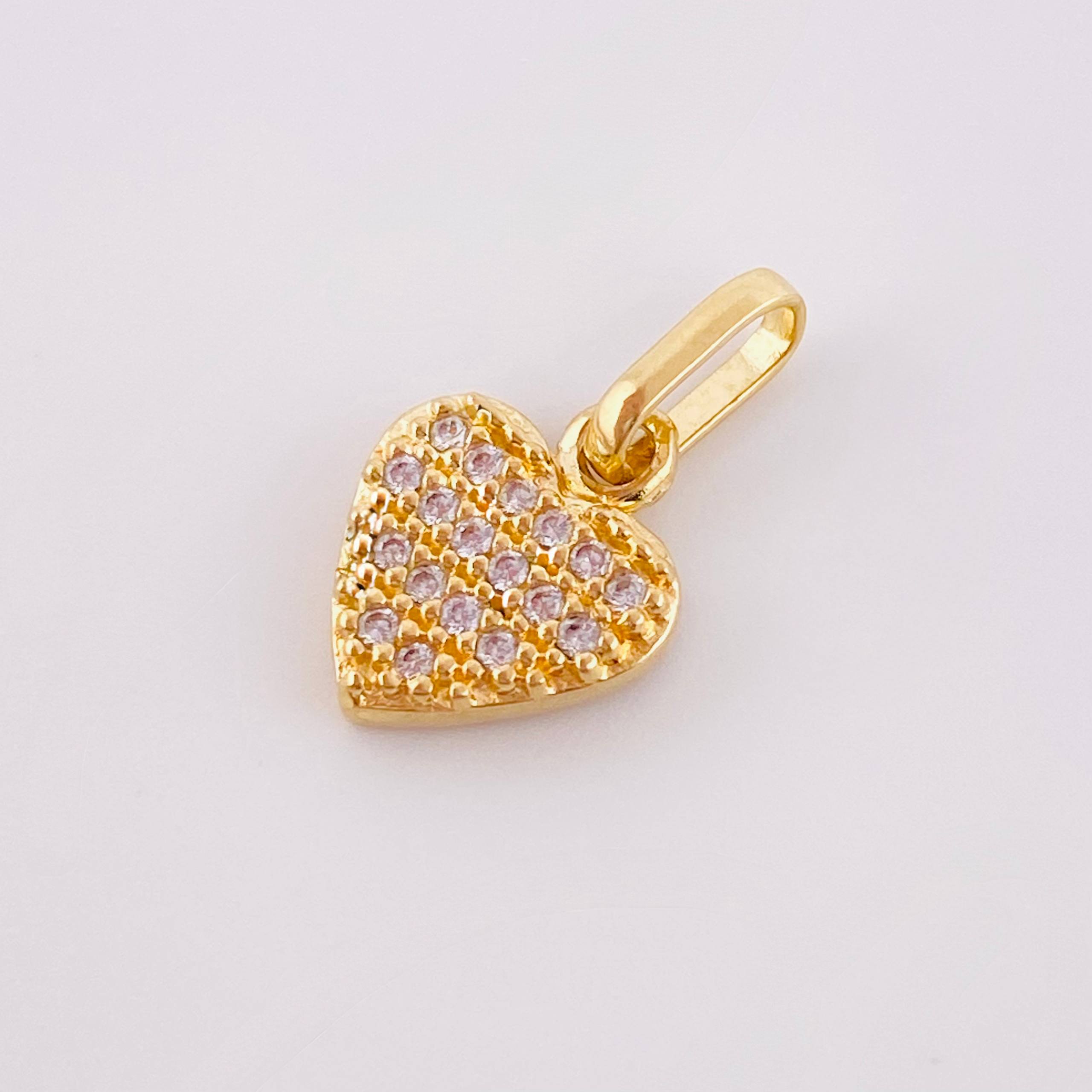 Dije Corazon Tupido 0.95gr / 1.5cm / Oro Amarillo 18K *