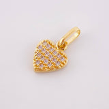Dije Corazon Tupido 0.95gr / 1.5cm / Oro Amarillo 18K *