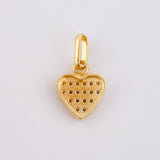 Dije Corazon Tupido 0.95gr / 1.5cm / Oro Amarillo 18K *