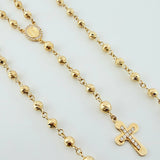 Rosario Virgen Milagrosa Crúz 21gr / 65cm / 5mm-6mm Oro Amarillo 18K